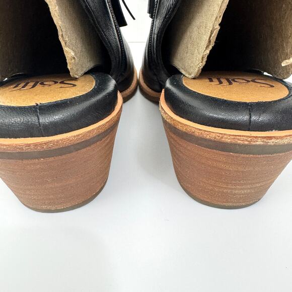 Sofft Womens Arabia Slingback Booties Boots Size 10 Leather Black - Picture 7 of 9